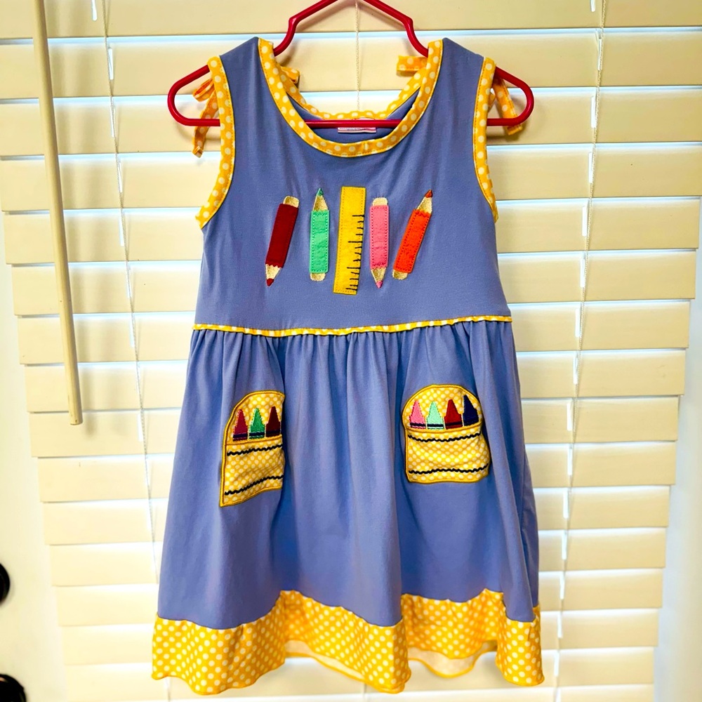 Girls back to school pencil dress sz 5